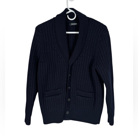 NAADAM Sweaters - NAADAM Wool Cashmere Shawl Collar Cardigan, Navy, Size M